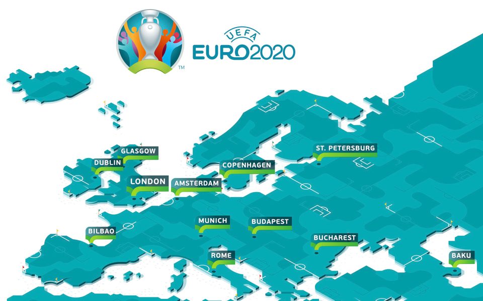 the map of Euro 2020